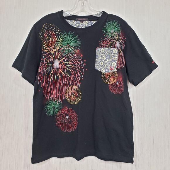 Makuranusoushi Other - Makuranosoushi fireworks graphic short sleeve pocket front t-shirt Men's size L
